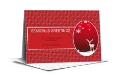 Patterned Christmas Reindeer Cards 7.875